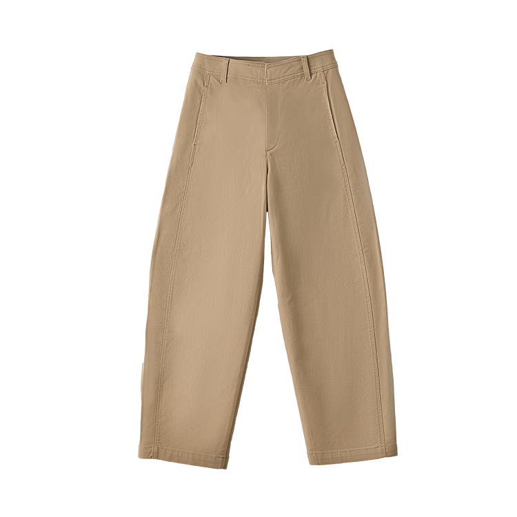 JD Jingzao Curved Blade Pants Women 2026 New Casual Pants Spring Autumn Sports Loose Low Hip Khaki XL