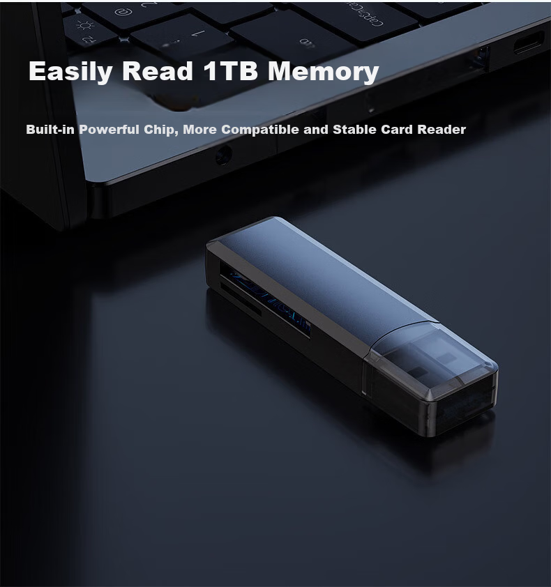 Liantuo USB 3.0 High-Speed Card Reader SD/TF Memory Card Multi-Function All-in-One for PC/Laptop/Drone/Surveillance Camera/Dash Cam 4