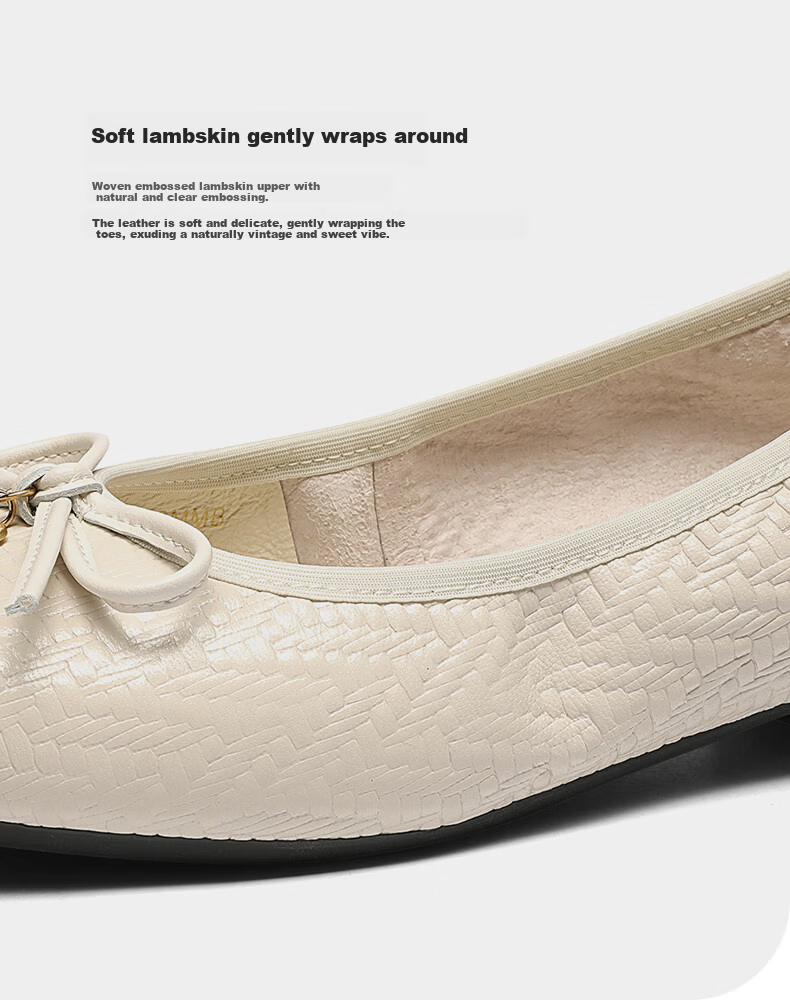 Goldlion Women's Flat Shallow Woven Texture Slip-On Soft Sole Loafers G692520290 Yellow Size 38 3
