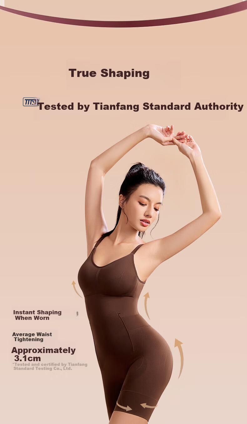 Curvilism [Victoria Song Edition] Black Chocolate Shaping Bodysuit Tummy Control Waist Cincher Black Chocolate Limited Color [Thin Straps] Size L 7