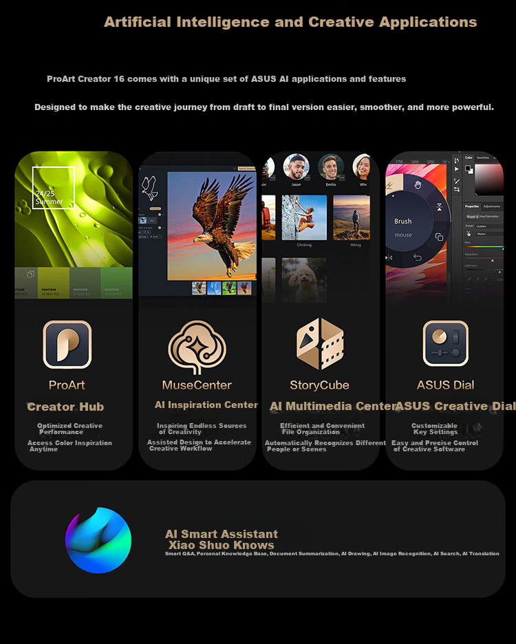 ASUS ProArt Creator 16 AI All-in-One Laptop Ryzen AI 9 HX370 RTX 5060 32GB 2TB 2.8K 120Hz Touch OLED 10