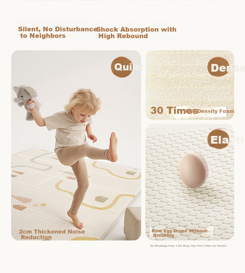 BG-BABYGO Little Green Core Foldable Baby Crawling Mat XPE Non-toxic Formaldehyde-free Anti-fall Home Floor Mat 13