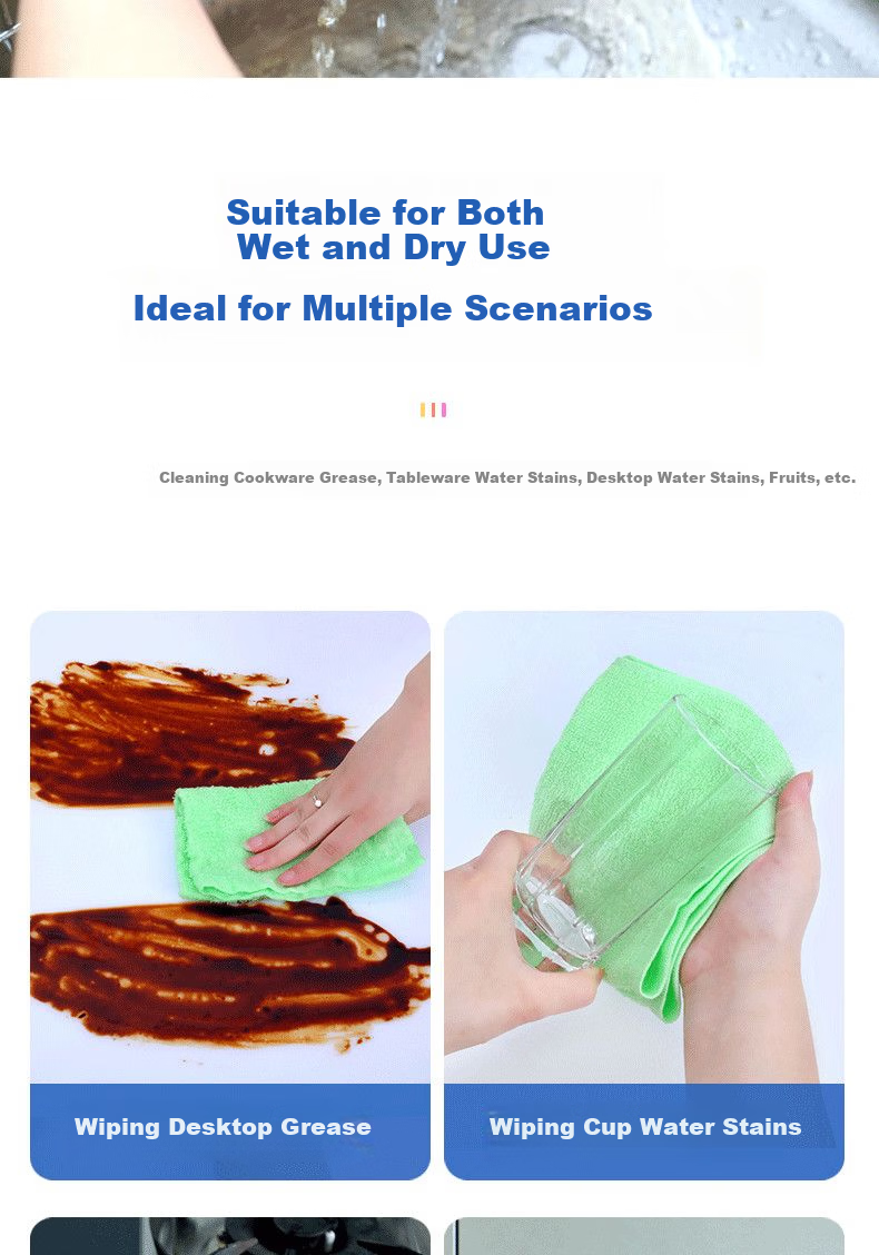 Chen Zhishangpin Household Cleaning Cloth Towel Dishwashing Drying Absorbent Square Towel with Hanging Rope Car Wiping White Fiber Towel 5