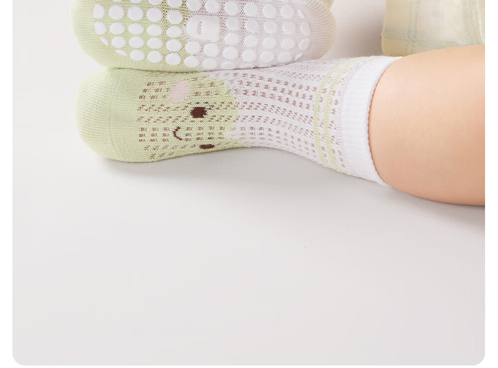 Betis Baby Socks Summer Mesh Socks Infant Floor Socks Children's Seamless Non-Slip Cooling Short Socks 5