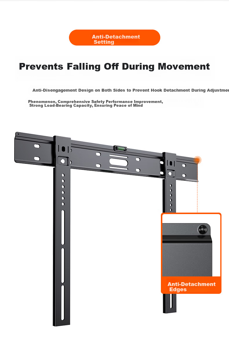 Beishi 42-75 Inch Ultra-Thin TV Wall Mount Fixed Bracket Universal TV Stand 9MM Wall Distance 2
