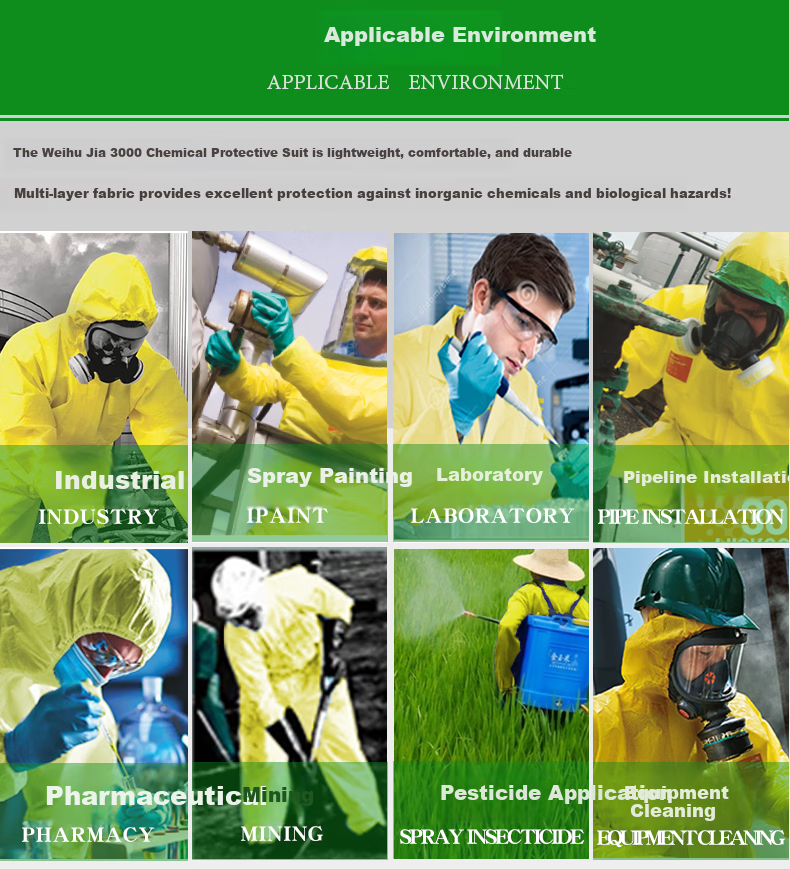 Ansell 3000 Two-Piece Protective Suit C-Level Hazardous Chemicals Transport Acid-Resistant and Alkali-Resistant Chemical Protective Suit Laboratory Workwear Two-Piece Chemical Protective Suit S 6