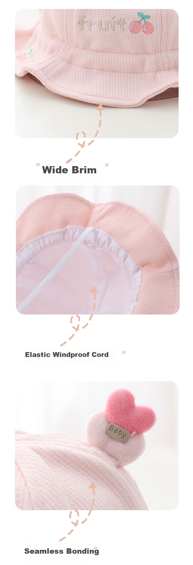 Benaxi Baby Hat Spring and Autumn Thin Style Unisex Infant Newborn Fisherman Sunshade Sun Protection Summer Hat 6