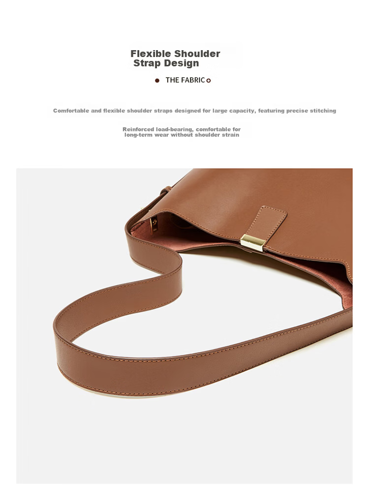 Nalandu New Women's Cowhide Leather Bucket Bag Shoulder Crossbody Commuter Bag Gift for Girlfriend 5