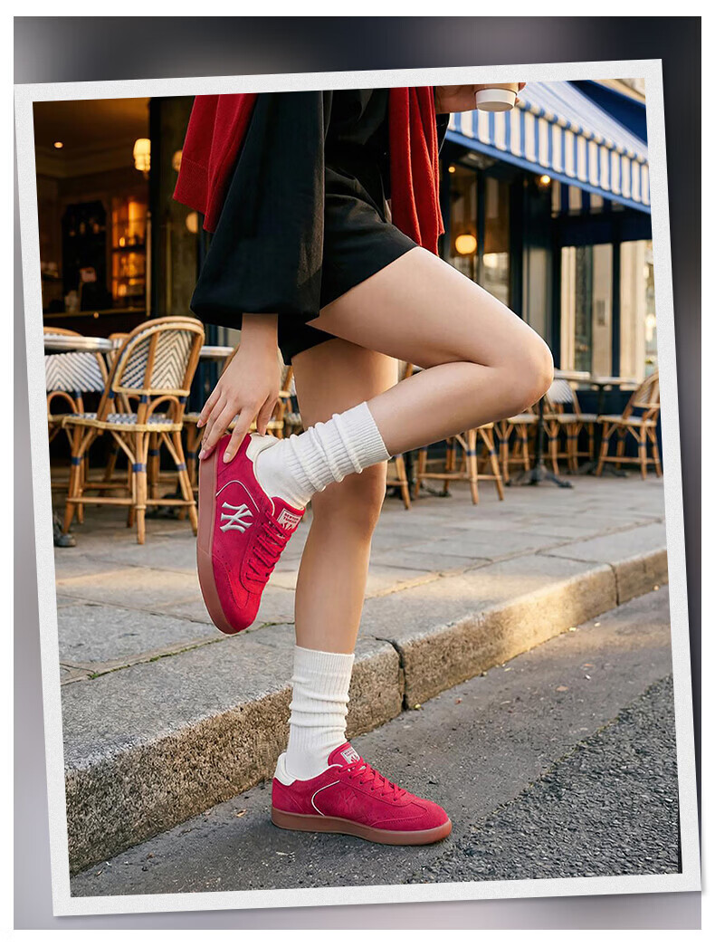MLB Unisex Retro Dopamine Thin Sole Sneakers Double Shoelaces Casual Shoes 26 Spring New 3ASXCB16N-50BKS-245 10
