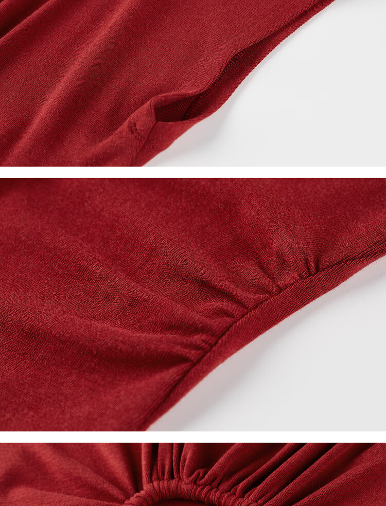 Shangdu Bila Back Waist Hollow Out Pleated Cotton Blend T-Shirt Women Spring Summer Petite Raglan Short Sleeve Slim Fit Top 19