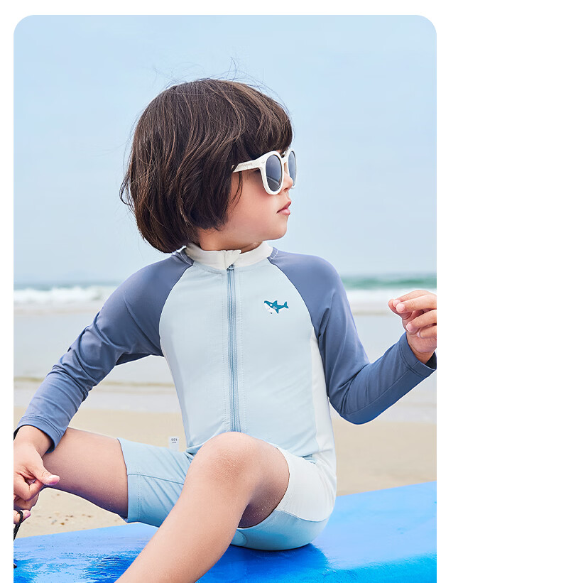 JELLYBABY 【7A Antibacterial Beach Swimming】Summer New Unisex Kids One-Piece Swimsuit for Seaside Play 24