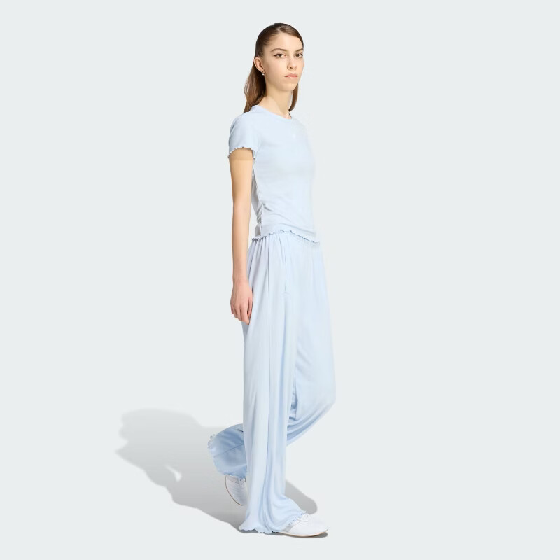 Adidas Originals Women's ESS BABY SS T-Shirt KE1108 Crystal Blue XS 4