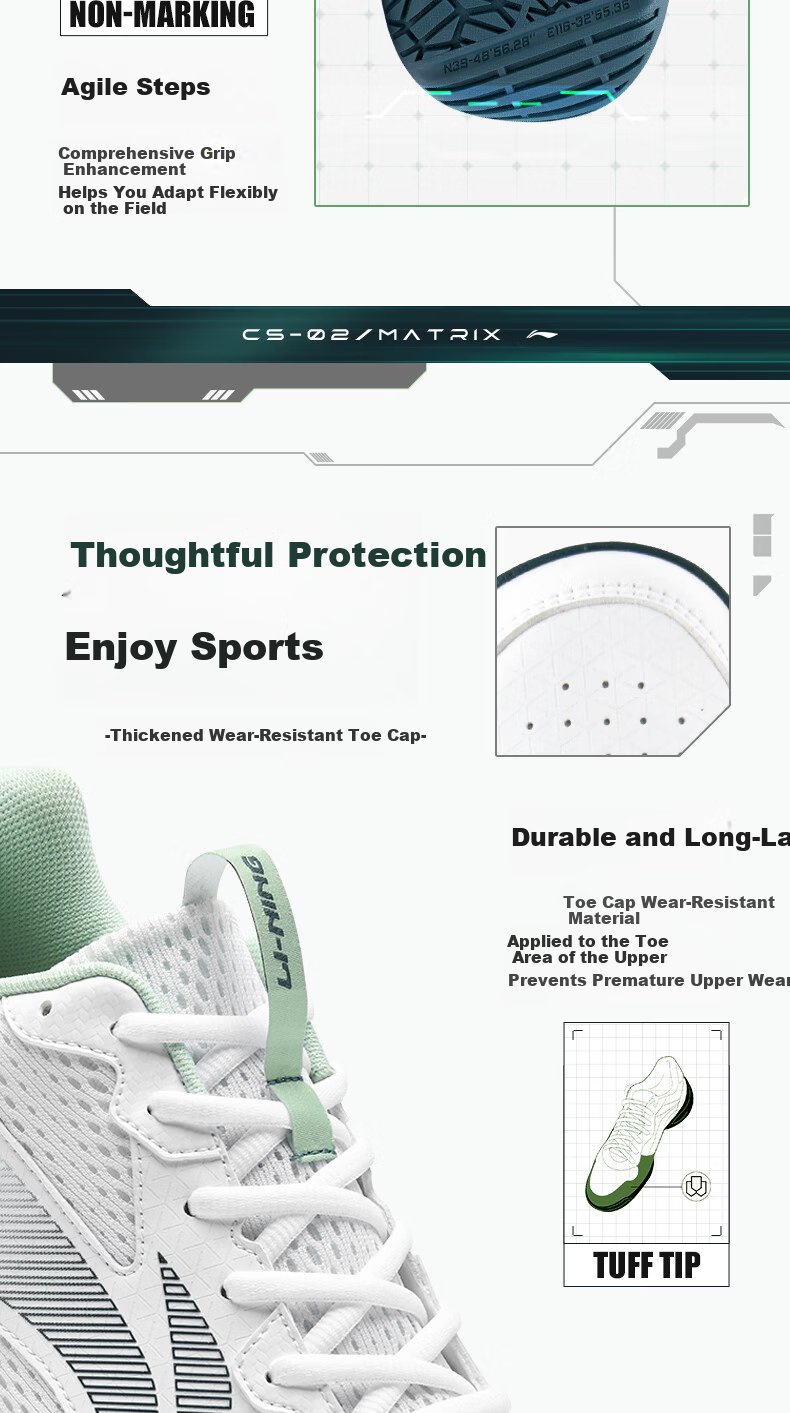LI-NING Badminton Shoes Tanjun Cloud Unisex Non-Slip Wear-Resistant Shock Absorption Ultra-Light Breathable Competition Training Sports Shoes 7