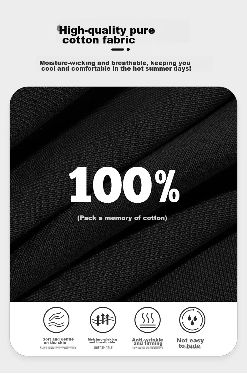 Warrior Pure Cotton Shorts for Men, Summer Breathable Casual Pants, Loose-Fitting Youth Running Fitness Sports Shorts B 3
