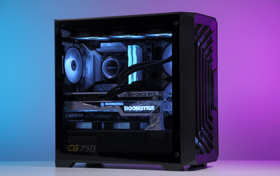 GALAX Voyager Gaming Office Desktop Computer Case (M-ATX Motherboard/Full Mesh Panel/Supports 360mm Water Cooling/Compatible with Long Graphics Cards/11 Fan Slots) 2