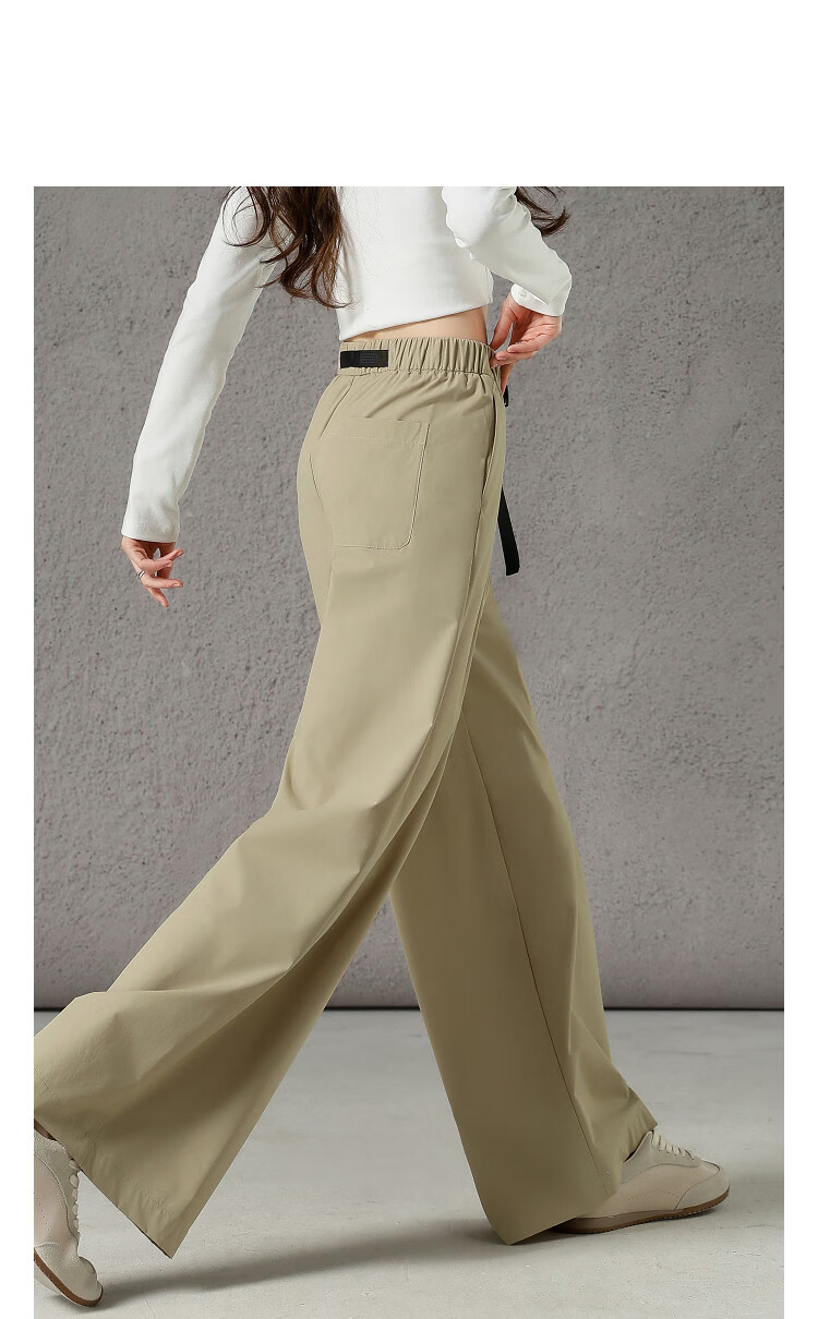 Demana Anti-Mite Antibacterial Spring Simple Style High-Waist Pleated Straight Loose Slimming Casual Pants for Women Premium Feel 11