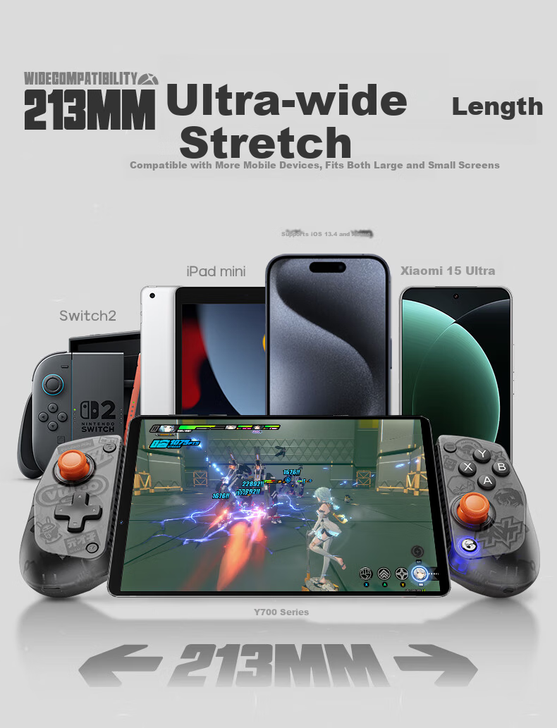 GAMESIR x MIHOYO Zero Zone X5S Stretchable Bluetooth Game Controller for Android and iOS Mobile Gaming Delta Operation 7