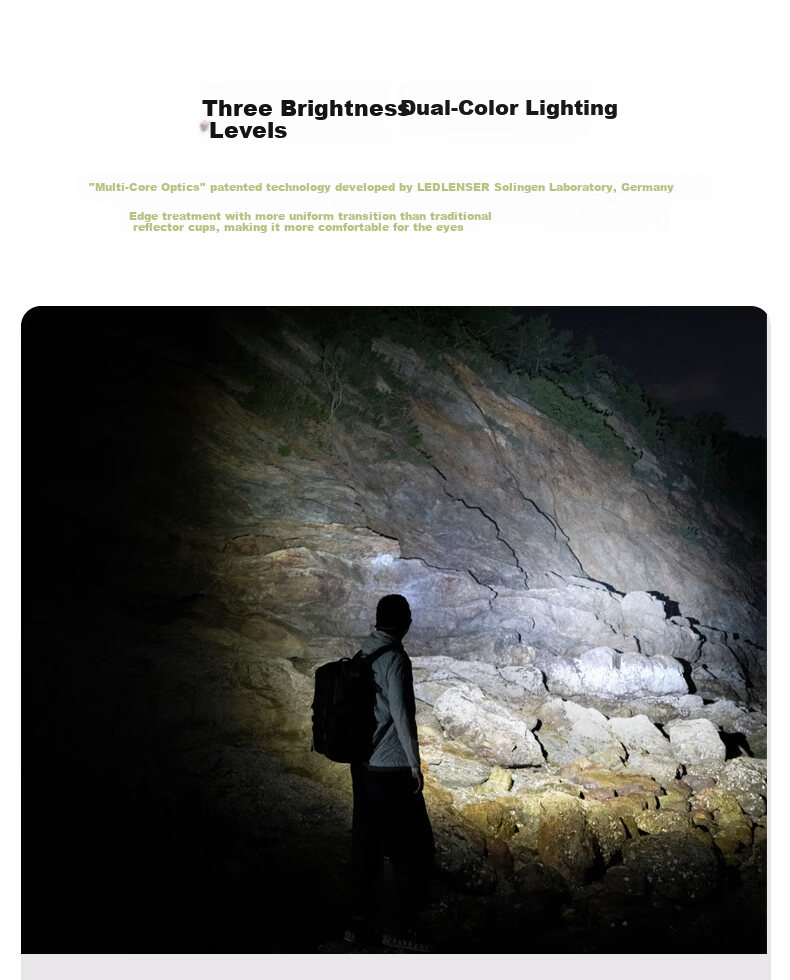 LED LENSER , German High-Intensity Headlamp, NEO1R Ultra-Lightweight Night Running Light, Long Battery Life Running Light, Red Light, Stylish Equipment 12