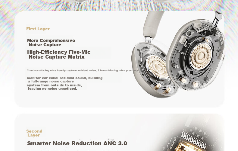 IKF Ling [Suzuka Chiba Collaboration] Over-Ear Bluetooth Headphones Wired and Wireless Anime Gaming Sound Localization 56dB Noise Cancelling Head Tracking Smoke Gray 19