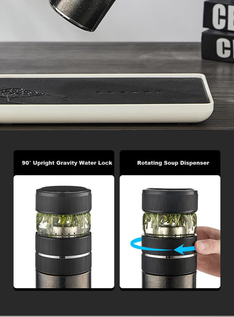 IMOGY Pure Titanium Insulated Mug Business Office High-End Women's Day Gift Large Capacity Portable Tea Separation Brewing Cup 5