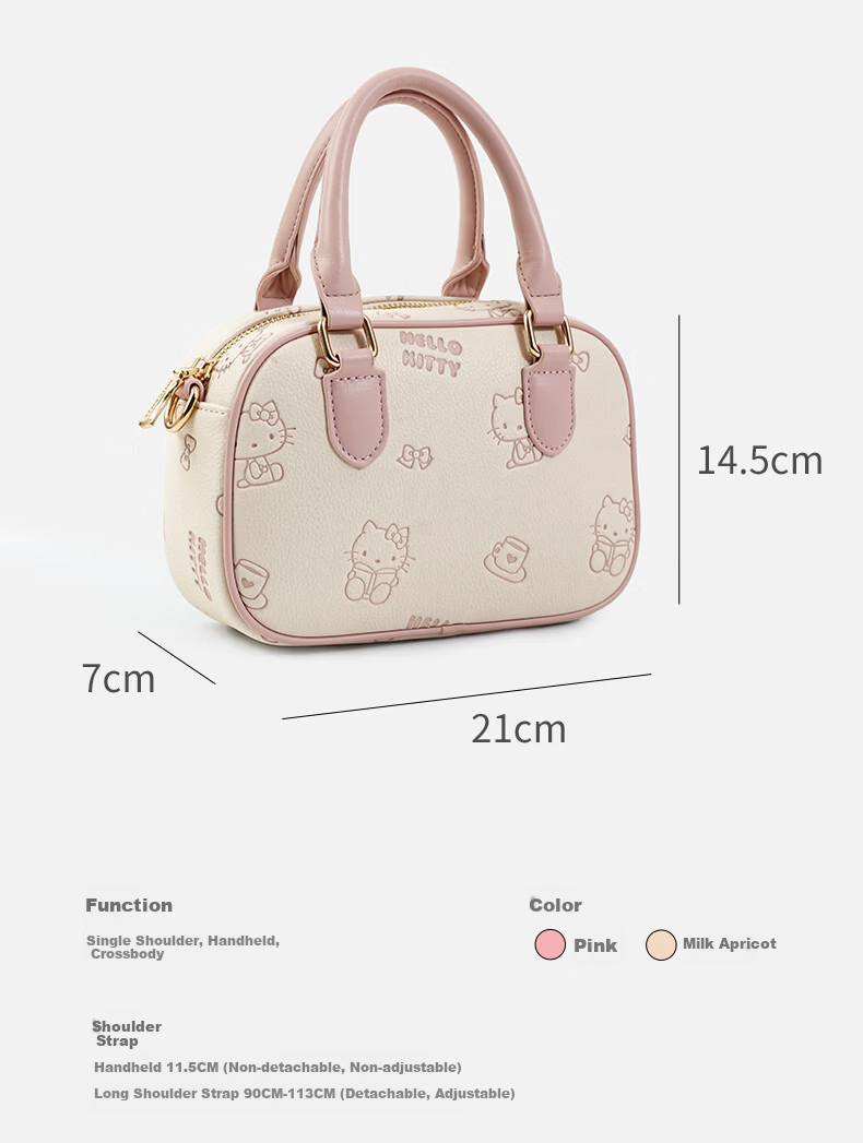 SANRIO Hello Kitty Small Round Shoulder Crossbody Bag Circular Mini Luxury Handbag New Year Gift 8