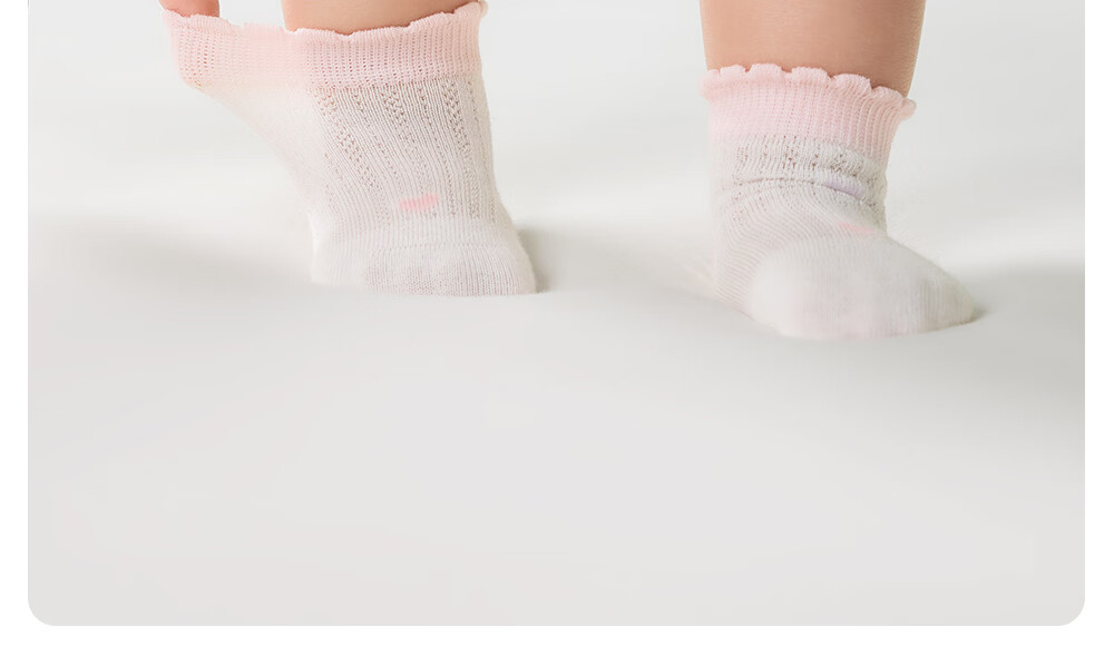 Beitais Children's Socks 3-5 Years Summer Thin Newborn Baby Mesh Socks Breathable Mid-Calf Socks for Boys and Girls 23