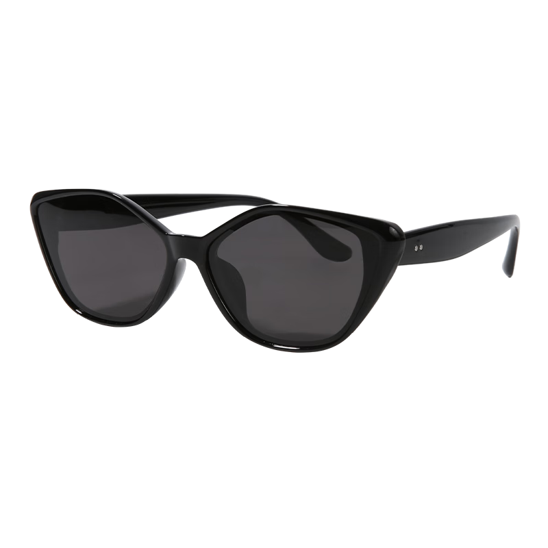 CACUSS Women's Fashion Outdoor UV Protection Polarized Cat Eye Sunglasses Black Frame