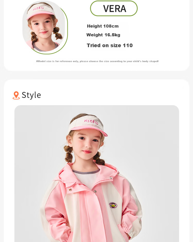 Badibadi Spring and Autumn Baby Toddler Hooded Jacket Unisex Outdoor Colorblock Top Mountain Green 120 14