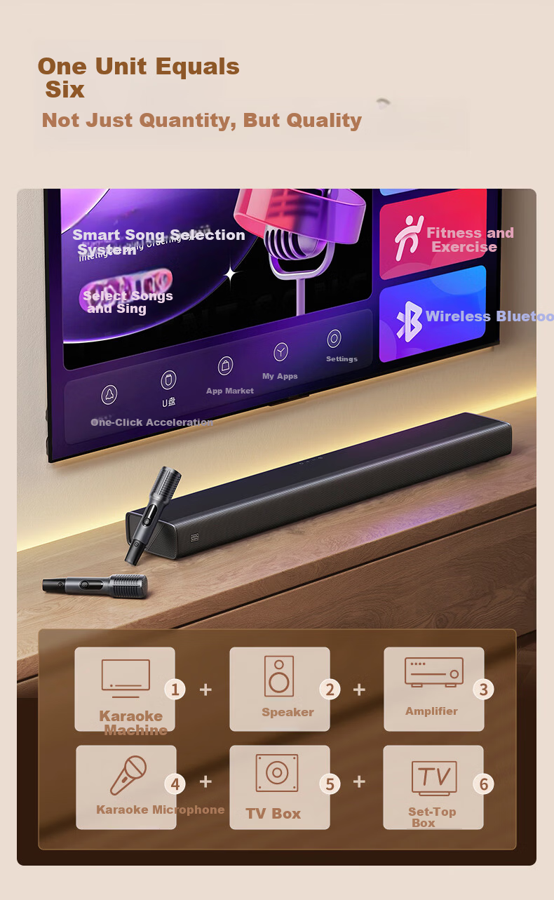 Skyworth X10 Home KTV Karaoke All-in-One System Full Home KTV Singing Set TV Sound System for Karaoke and Movie Watching 5