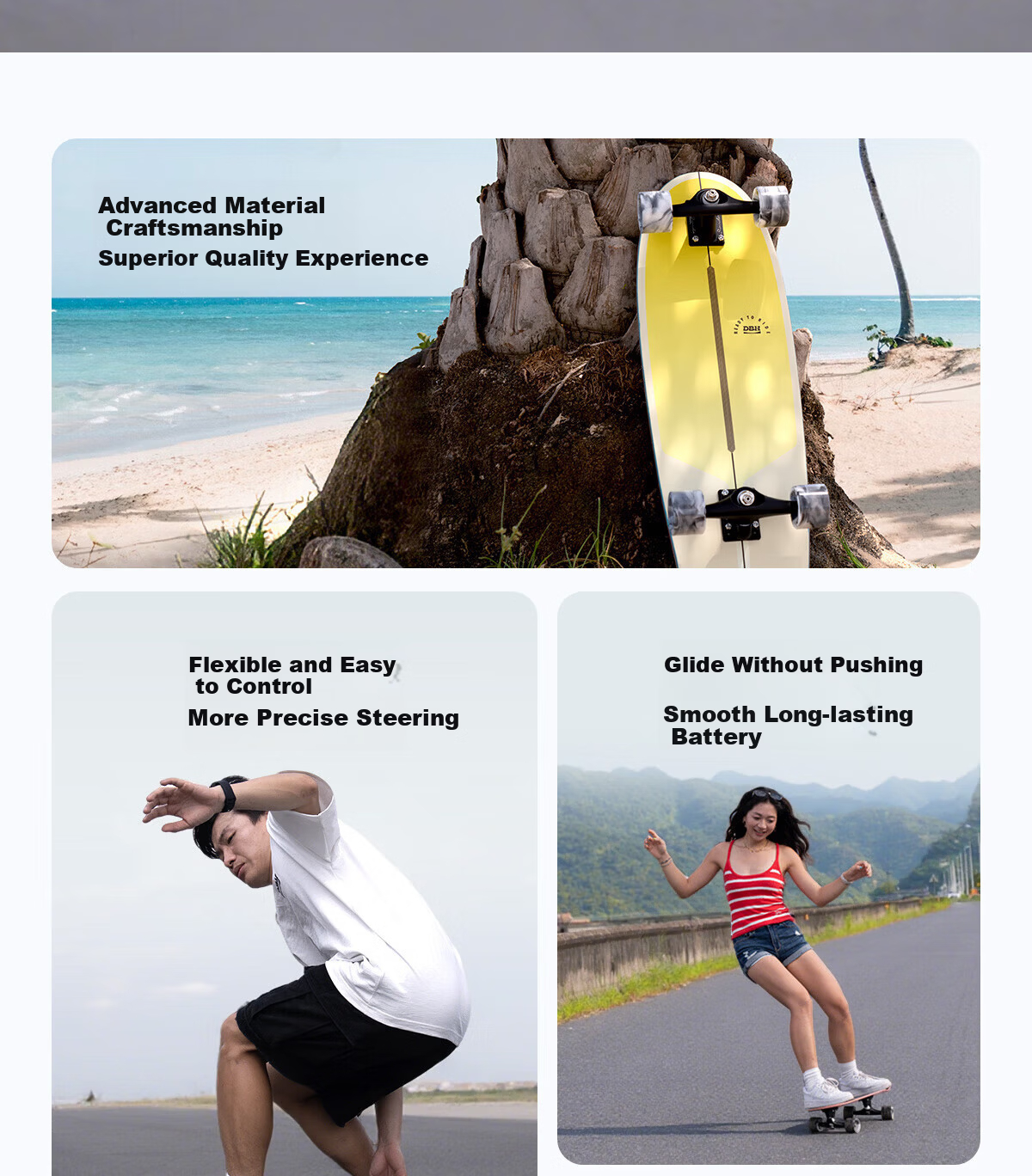 DBH Land Surfboard Children's Skateboard Adult Street Cruiser Beginner Five-Star Professional Cruiser Gold Ink 31.5 Inch 10