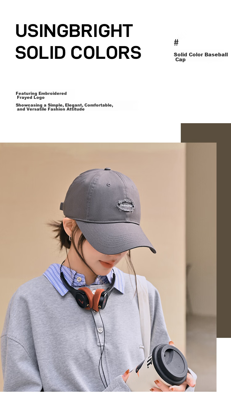 THANTRUE Baseball Cap for Men And Women, Fashionable Duck Tongue Hat with Large Brim to Make Face Look Smaller, Suitable for All Seasons, High-Quality Y226 6
