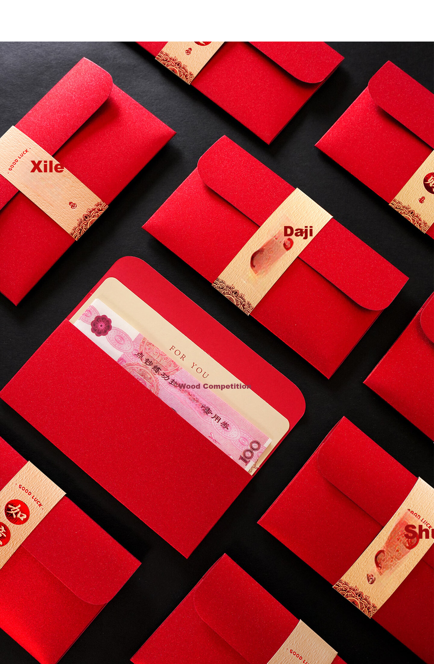 Qingxi Good Luck Year of the Horse 2026 New Lucky Red Envelopes Universal Custom Company Red Packets 6 Pieces 8