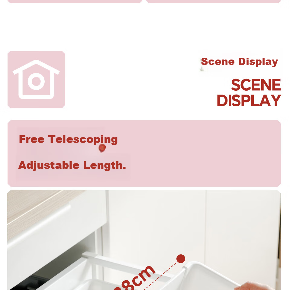 Jicang Extendable Drawer Storage Box, Desktop Organizer, Right-Angled Miscellaneous Office Stationery Storage Box, Sorting Container 5