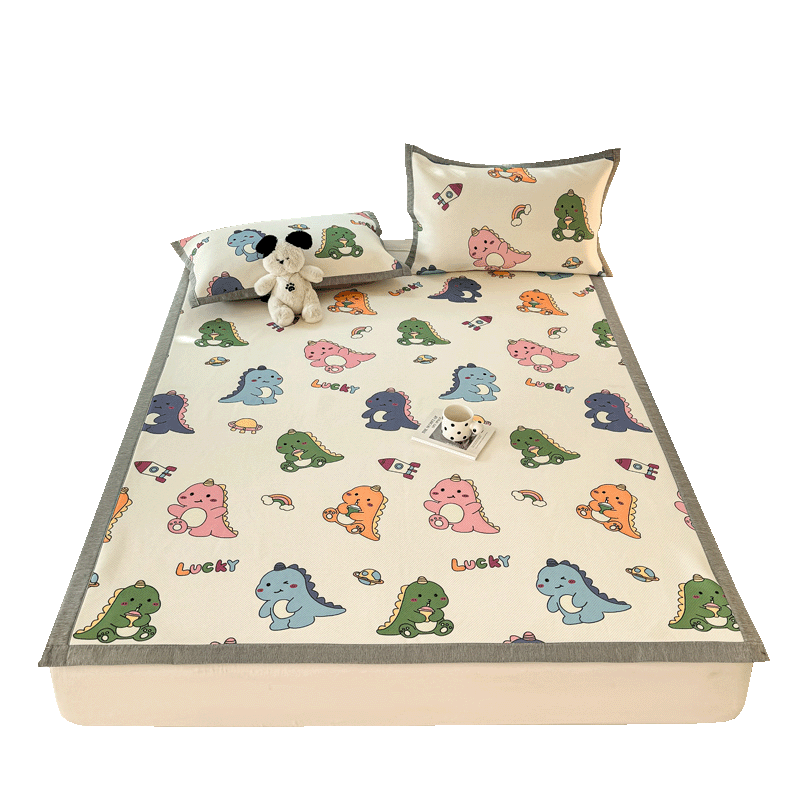 Hodo A-Type Ice Bean Cooling Mat Set, Summer Cool Soft Mat, Dormitory Single Ice Silk Mat, 150*200cm, Colorful