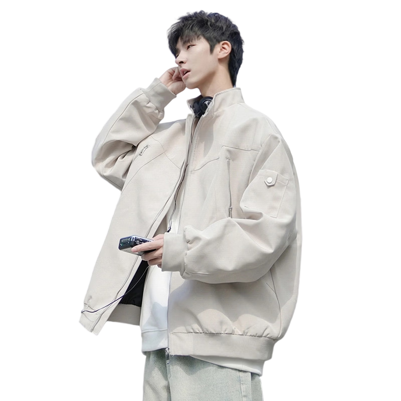 PLAYBOY Men's Flight Jacket Autumn Winter High-end Casual Stylish Workwear Trendy Coat