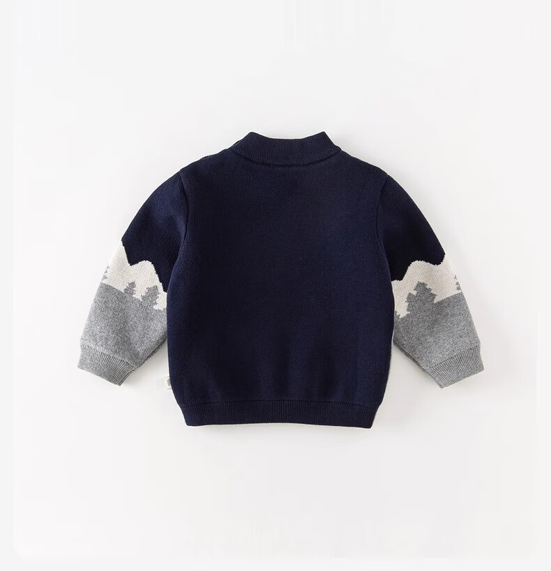 DAVE & BELLA Kids Half Turtleneck Sweater Autumn Winter Boys Fleece Pullover Baby Top 3