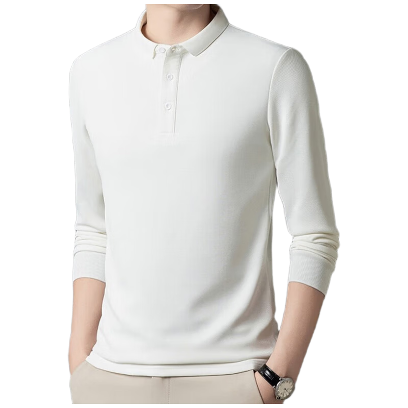 Romon [Cotton Stretch Breathable] Men's Summer Casual Polo Shirt Black XL