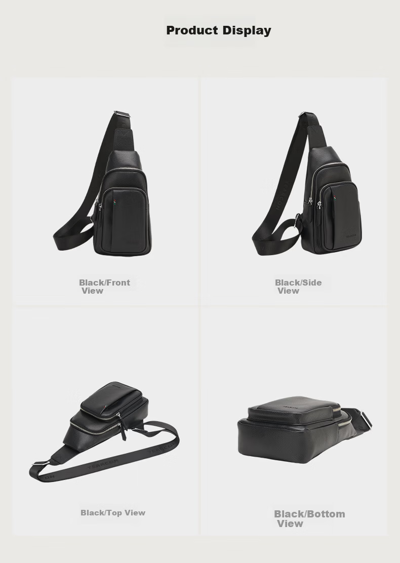 Yierkang Business Commuter Chest Bag Trendy Crossbody Casual Sports Shoulder Bag Gift for Boyfriend Father Men’s Sling Bag 6