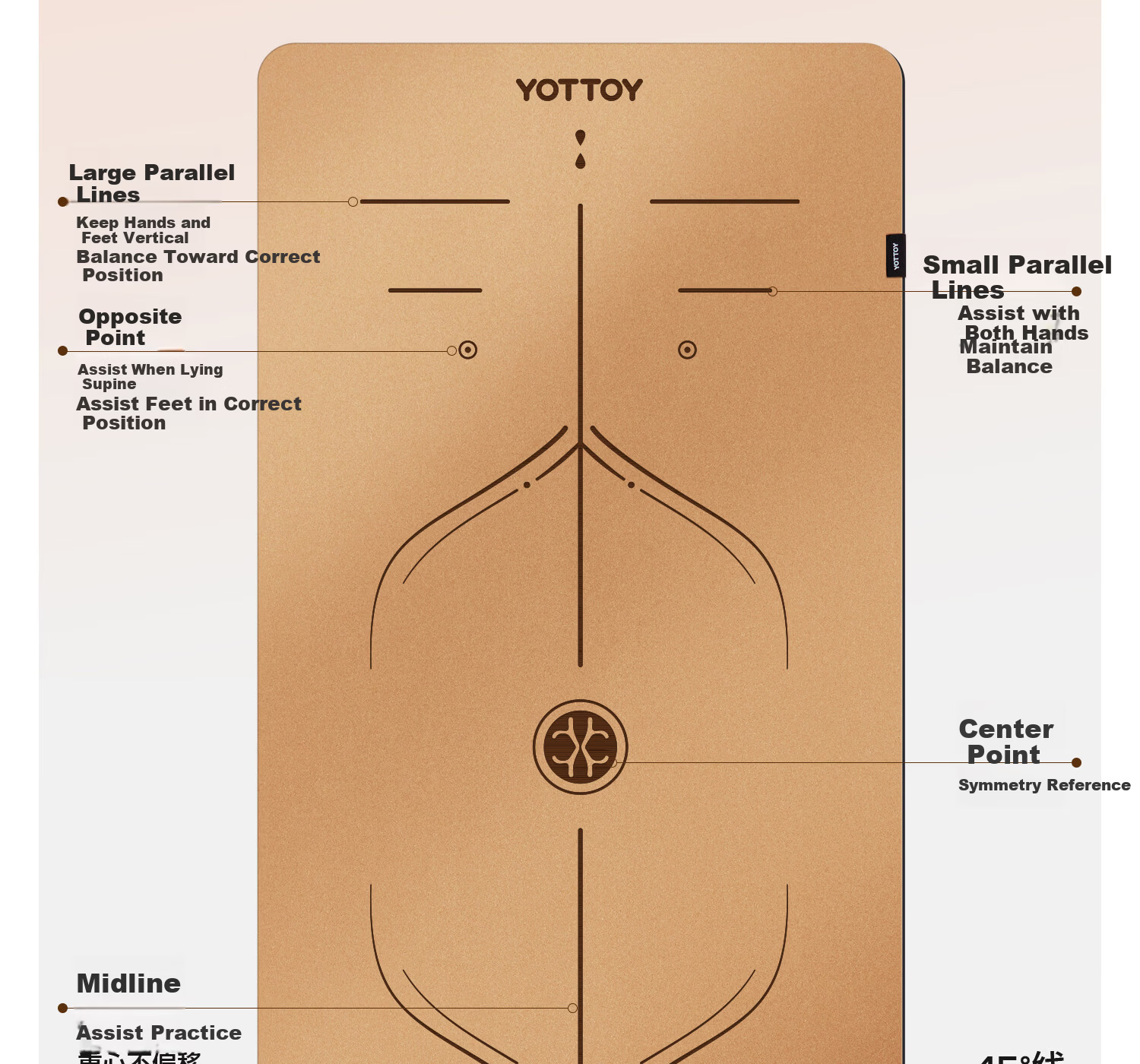Yottoy Cork Natural Rubber Yoga Mat Fitness Mat Home Use 2025 New Professional Non-Slip Shock Absorption Silent Thickened Sports Mat 18