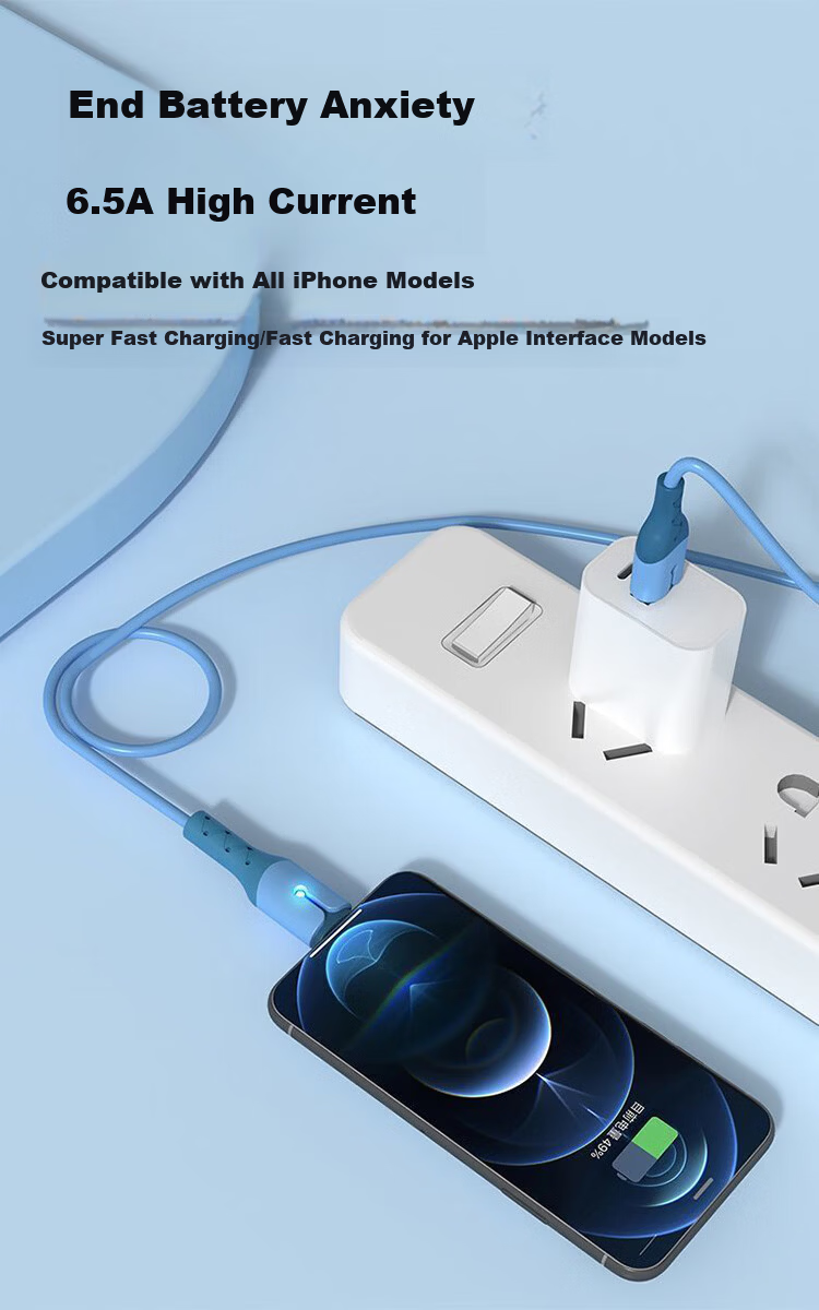 AMKE Apple Fast Charging Data Cable Car Charger Cable Compatible with iPhone 11/13/12 Pro Max/14 iPhone iPad Tablet Apple USB-Lightning Cable 5