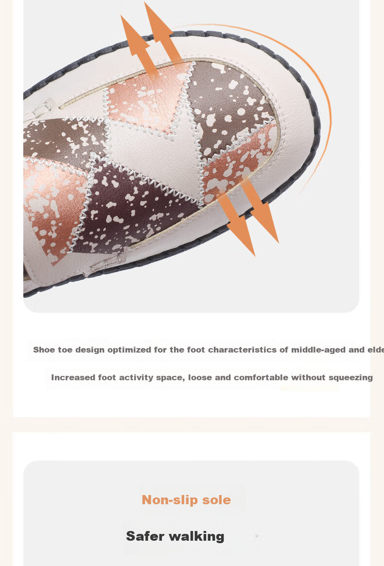 TAIHEYUAN Spring Summer Women's Slip-On Breathable Non-Slip Soft Sole Comfortable Loafers for Middle-Aged and Elderly Moms 13