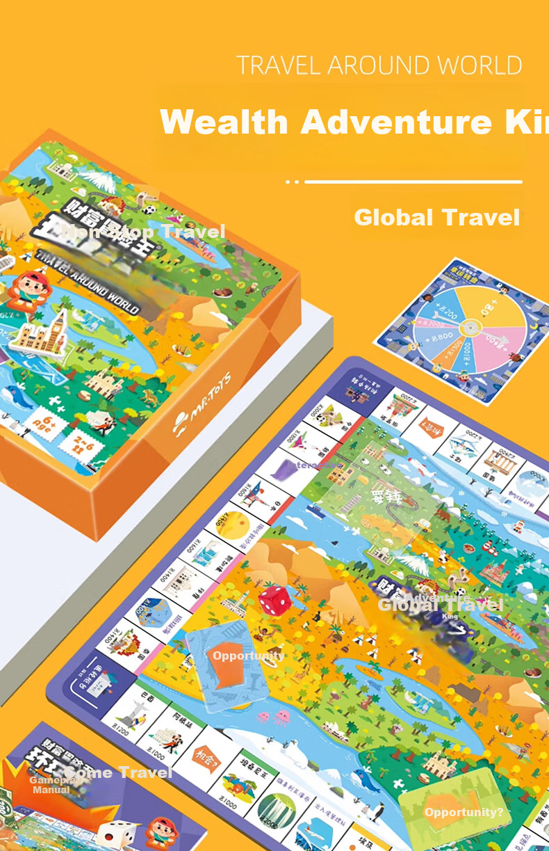 Mr. Toy Children's Board Game Boys Girls Birthday Gift Extra Large Parent-Child Interactive Deluxe Edition Educational Toy [Global Travel] 1