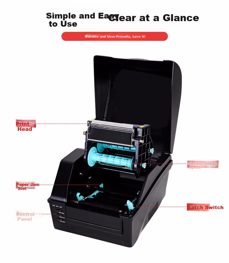 POSTEK C168 300S Label Printer Fixed Asset Adhesive Label Machine Hang Tag Electronic Waybill 300 DPI Barcode Printer 1