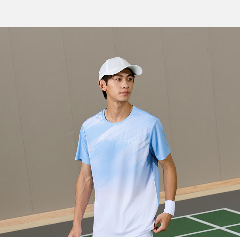 361° Men's T-Shirt Spring Summer Winning Badminton Quick-Dry Loose Printed Short Sleeve Top 652627102-1 12