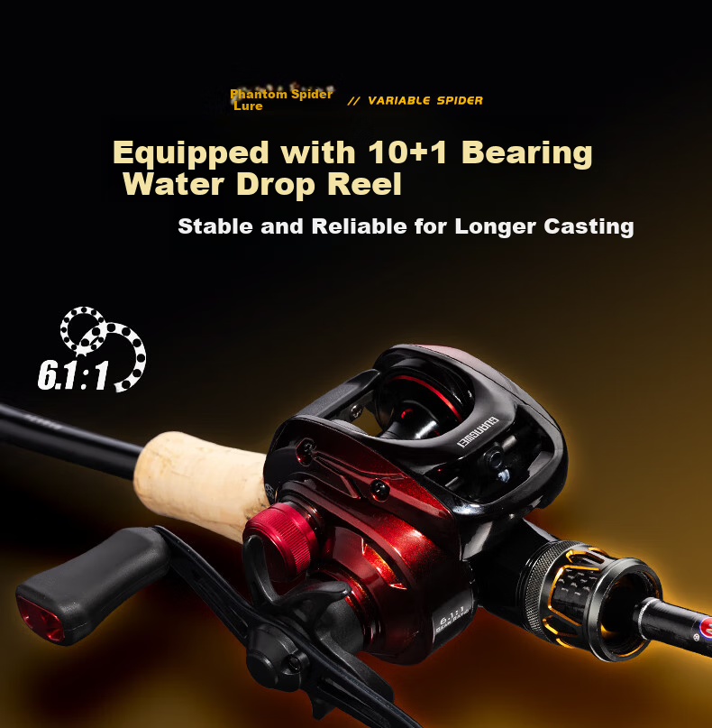 GW 2.1m ML Straight Handle Phantom Spider Lure Fishing Rod Universal Bass Pike Blackfish Long Cast Spinning Rod 10