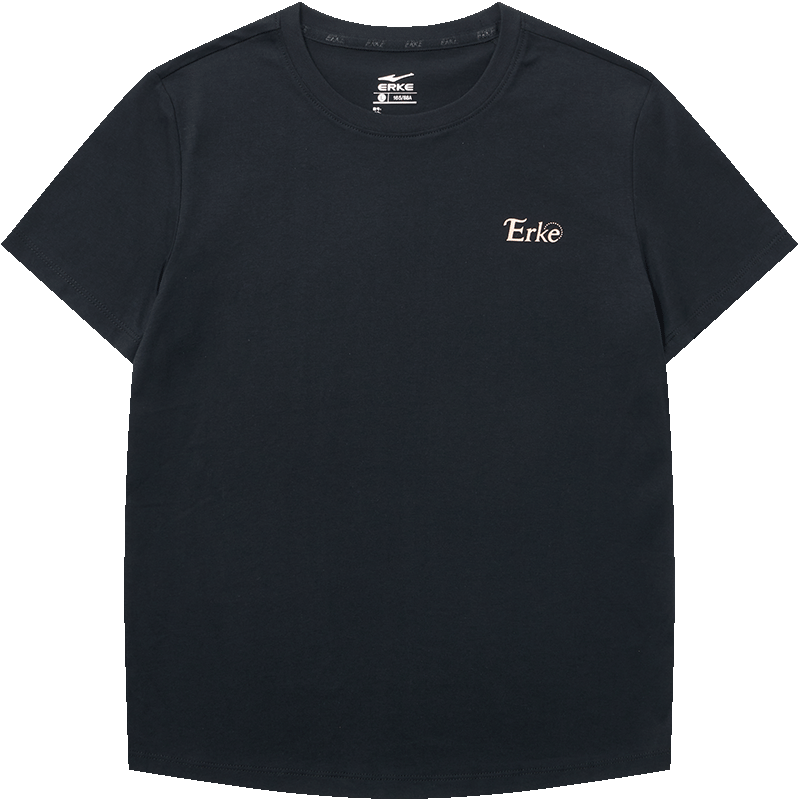 Erke Women's Summer Short Sleeve T-Shirt, Round Neck Knitted Slim Fit Cotton Top