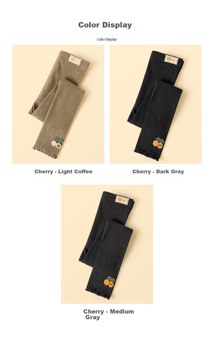Bingxue Kapok Girls' Cotton Blend Solid Color Twisted Knit Elastic Stretchy Leggings for Spring and Autumn, 3/4 Length Pants for Kids and Teens 6