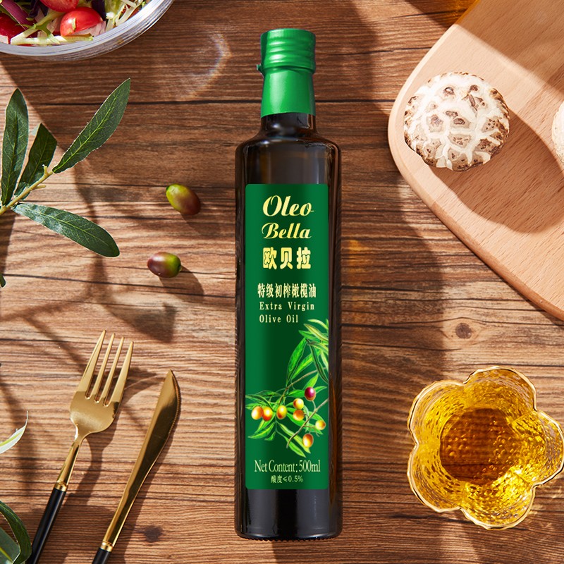 欧贝拉（Oleo Bella）西班牙原油进口特级初榨橄榄油500mlx2礼盒 团购年货礼盒 送礼