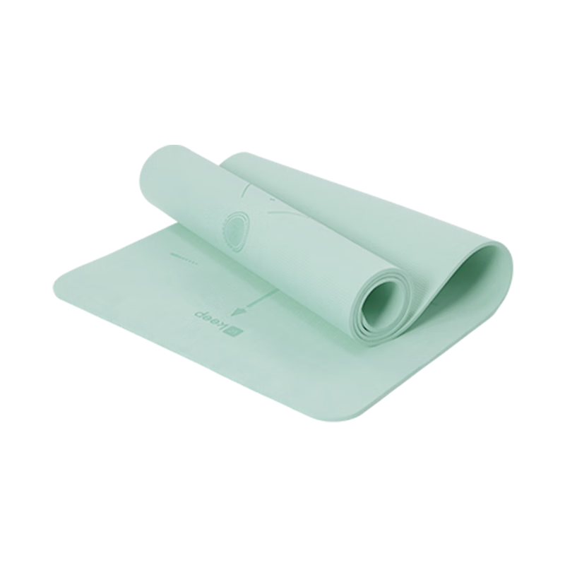 Keep TPE Fitness Mat Yoga Mat Exercise Non-Slip Floor Mat with Alignment Lines 183x61cm Mint Green