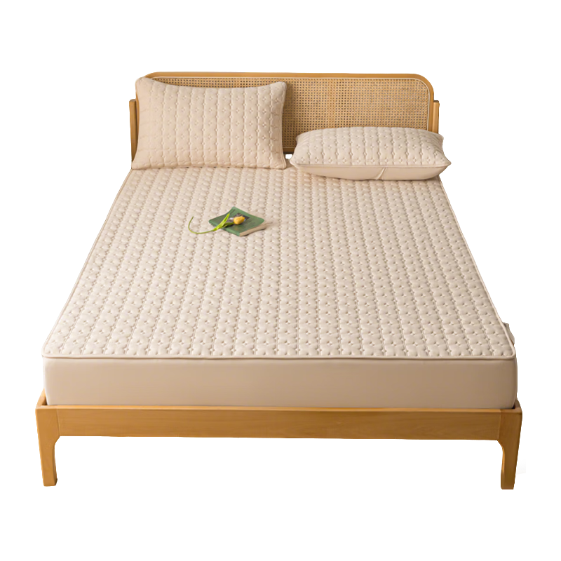 MUJI Class A Waterproof Quilted Cotton Mattress Protector 1.8x2m Khaki